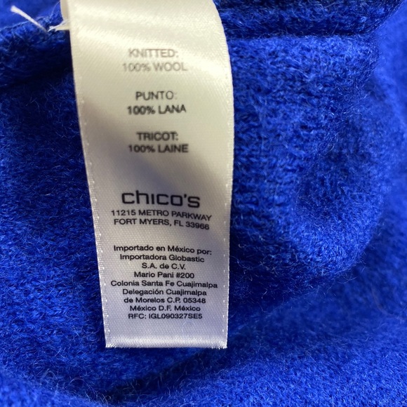 Chico’s New Boiled Wool Cardigan Sweater Size 2 - Picture 5 of 5